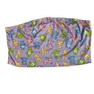 SHEIN Care Bears‎ Print Ribbed Tube Top Lavender 1XL
